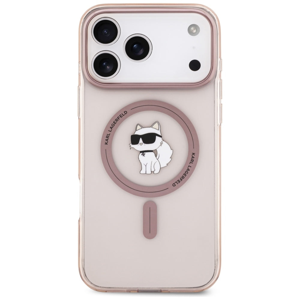 Etui MagSafe dla Apple iPhone 17 Pro Max, Karl Lagerfeld, IML Choupette, Różowy