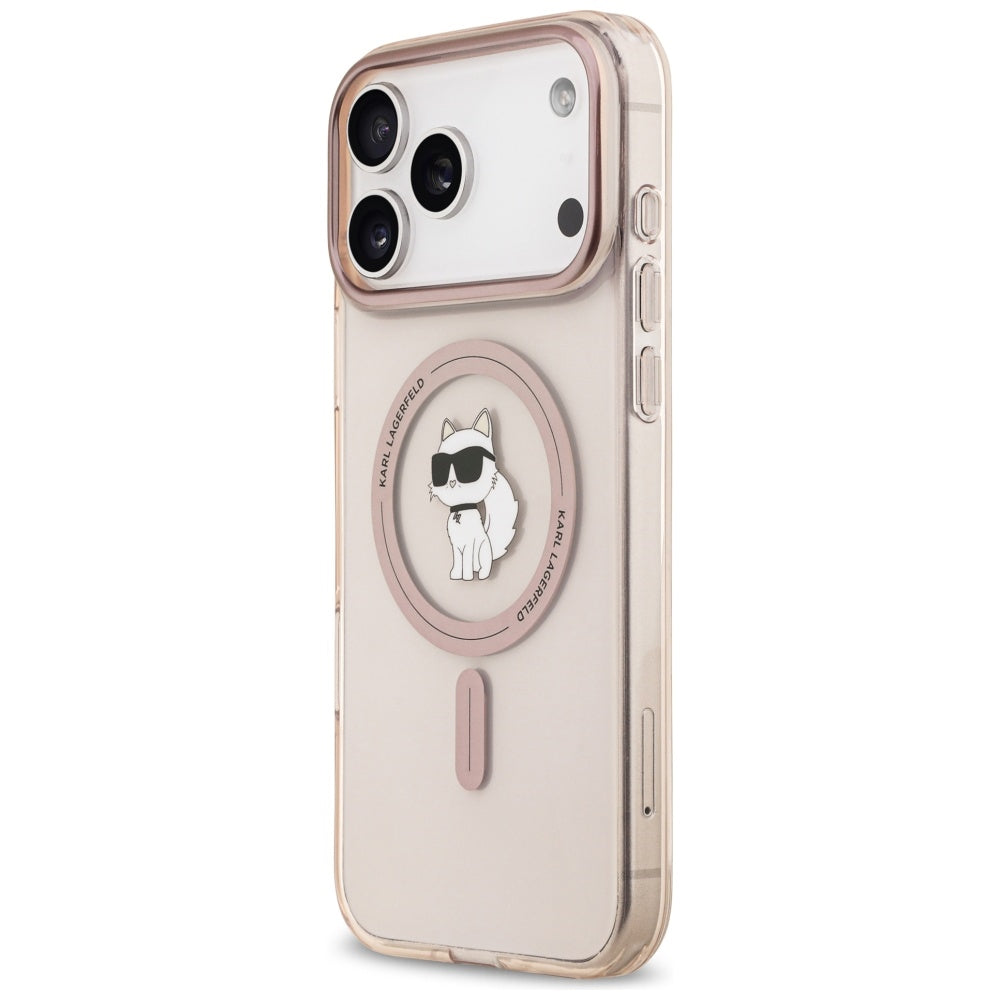 Etui MagSafe dla Apple iPhone 17 Pro Max, Karl Lagerfeld, IML Choupette, Różowy