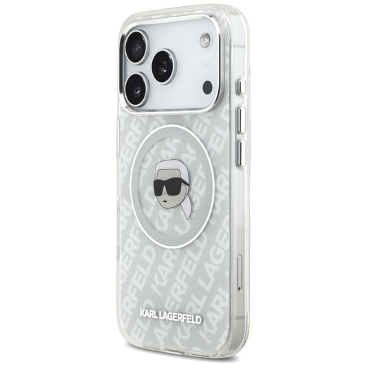 Etui MagSafe dla Apple iPhone 17 Pro Max, Karl Lagerfeld, IML Karl`s Head, Szare