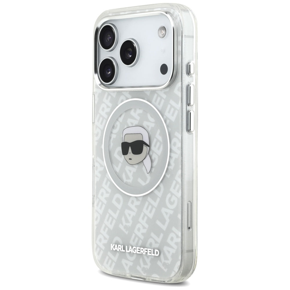 Etui MagSafe dla Apple iPhone 17 Pro Max, Karl Lagerfeld, IML Karl`s Head, Szare