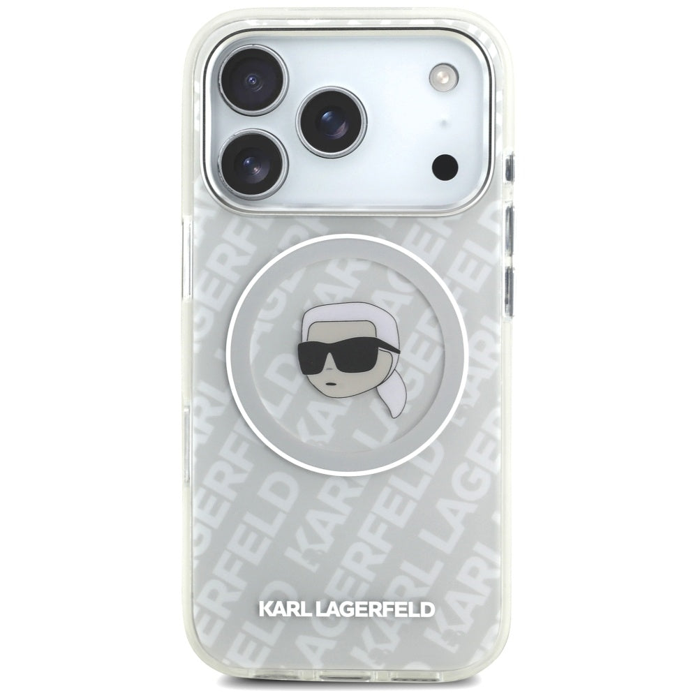 Etui MagSafe dla Apple iPhone 17 Pro Max, Karl Lagerfeld, IML Karl`s Head, Szare
