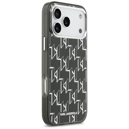 Etui MagSafe dla Apple iPhone 17 Pro Max, Karl Lagerfeld, IML KL Monogram, Czarne
