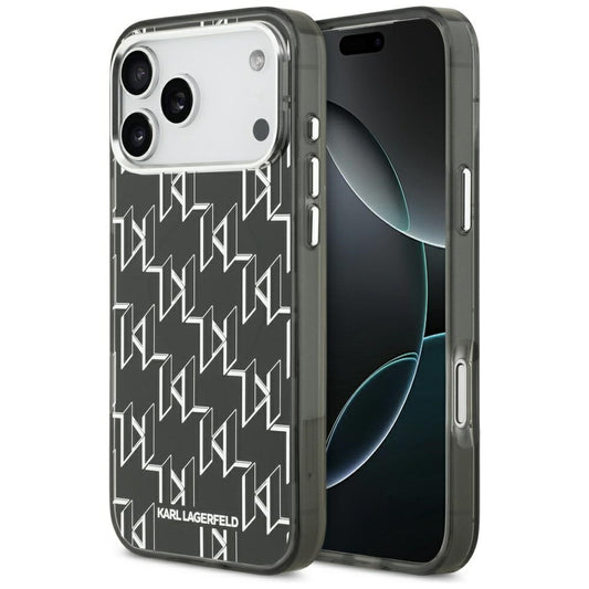Etui MagSafe dla Apple iPhone 17 Pro Max, Karl Lagerfeld, IML KL Monogram, Czarne