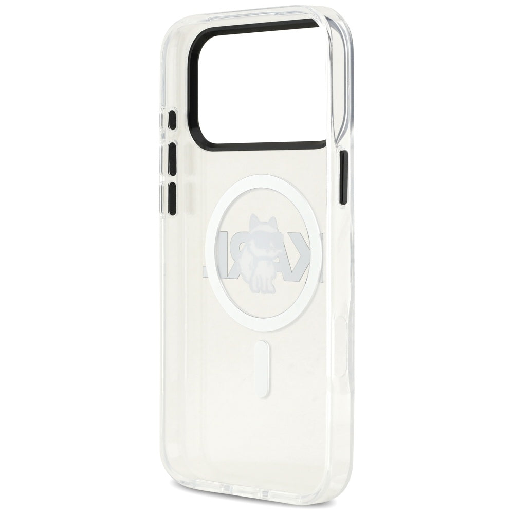 Etui MagSafe dla Apple iPhone 17 Pro Max, Karl Lagerfeld, IML Sketch Logo Choupette, Przezroczyste