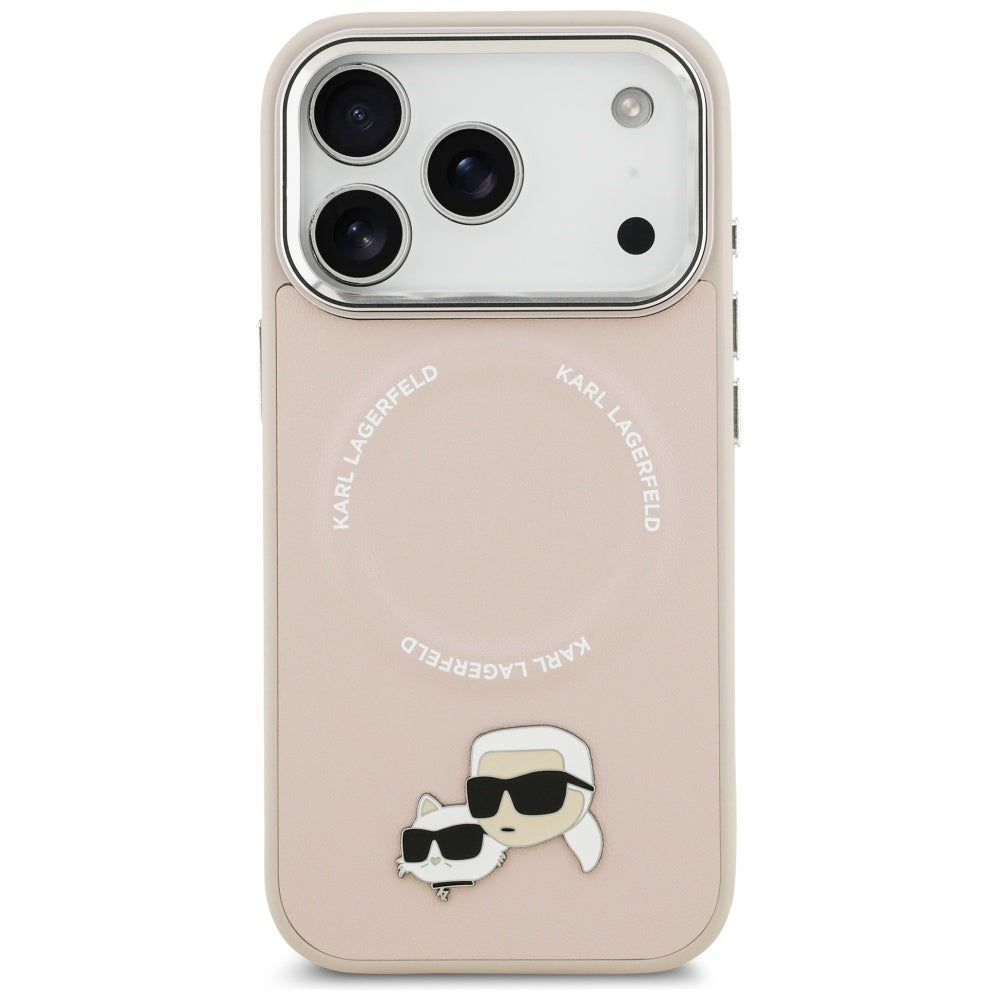 Etui MagSafe dla Apple iPhone 17 Pro Max, Karl Lagerfeld, Karl & Choupette Pins, Różowy