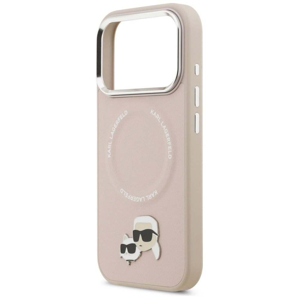 Etui MagSafe dla Apple iPhone 17 Pro Max, Karl Lagerfeld, Karl & Choupette Pins, Różowy