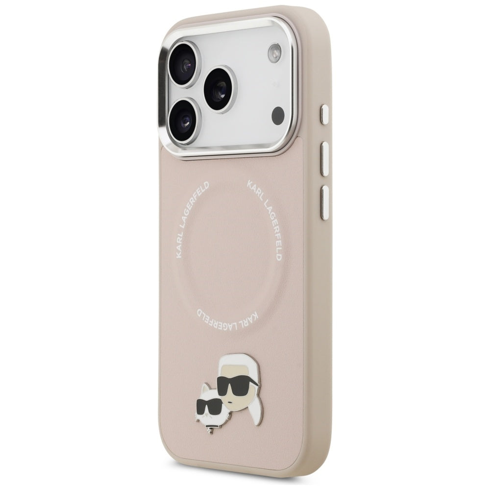 Etui MagSafe dla Apple iPhone 17 Pro Max, Karl Lagerfeld, Karl & Choupette Pins, Różowy