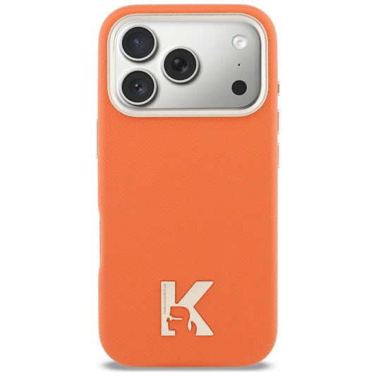 MagSafe Case for Apple iPhone 17 Pro Max, Karl Lagerfeld, Karl Head Logo, Orange