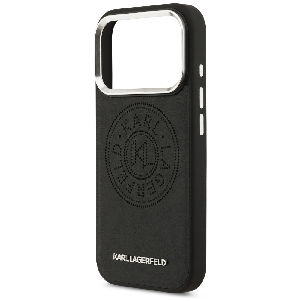 Etui MagSafe dla Apple iPhone 17 Pro Max, Karl Lagerfeld, Point & Metal Logo, Czarne