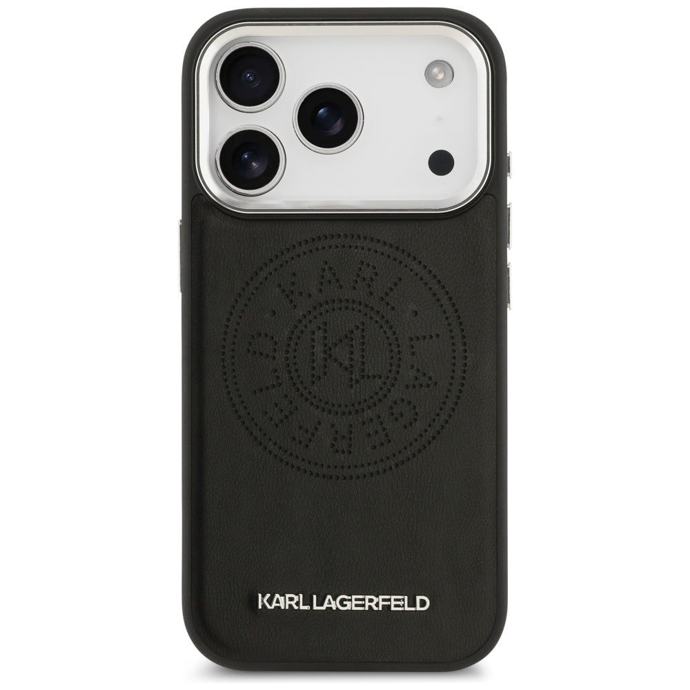 Etui MagSafe dla Apple iPhone 17 Pro Max, Karl Lagerfeld, Point & Metal Logo, Czarne