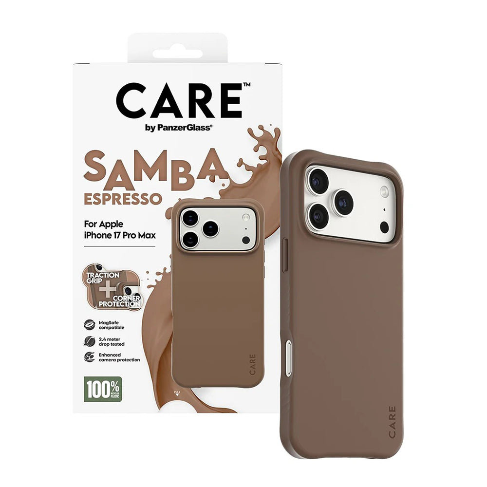 Etui MagSafe dla Apple iPhone 17 Pro Max, PanzerGlass, Care Fashionable, Brązowy