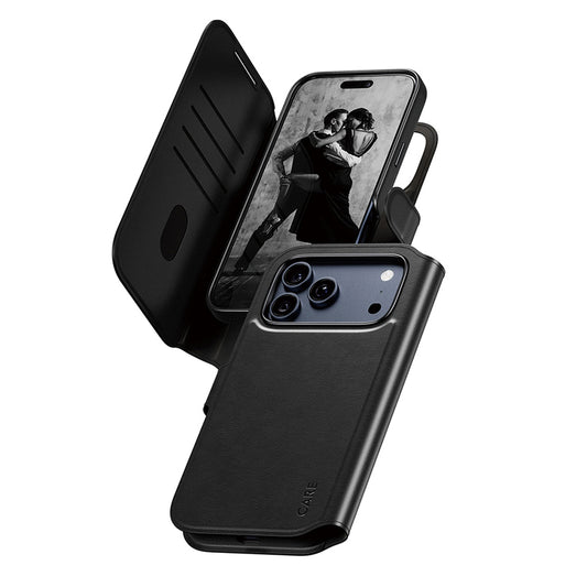 Etui MagSafe dla Apple iPhone 17 Pro Max, PanzerGlass, Care Feature Tango Two-in-One, Czarne