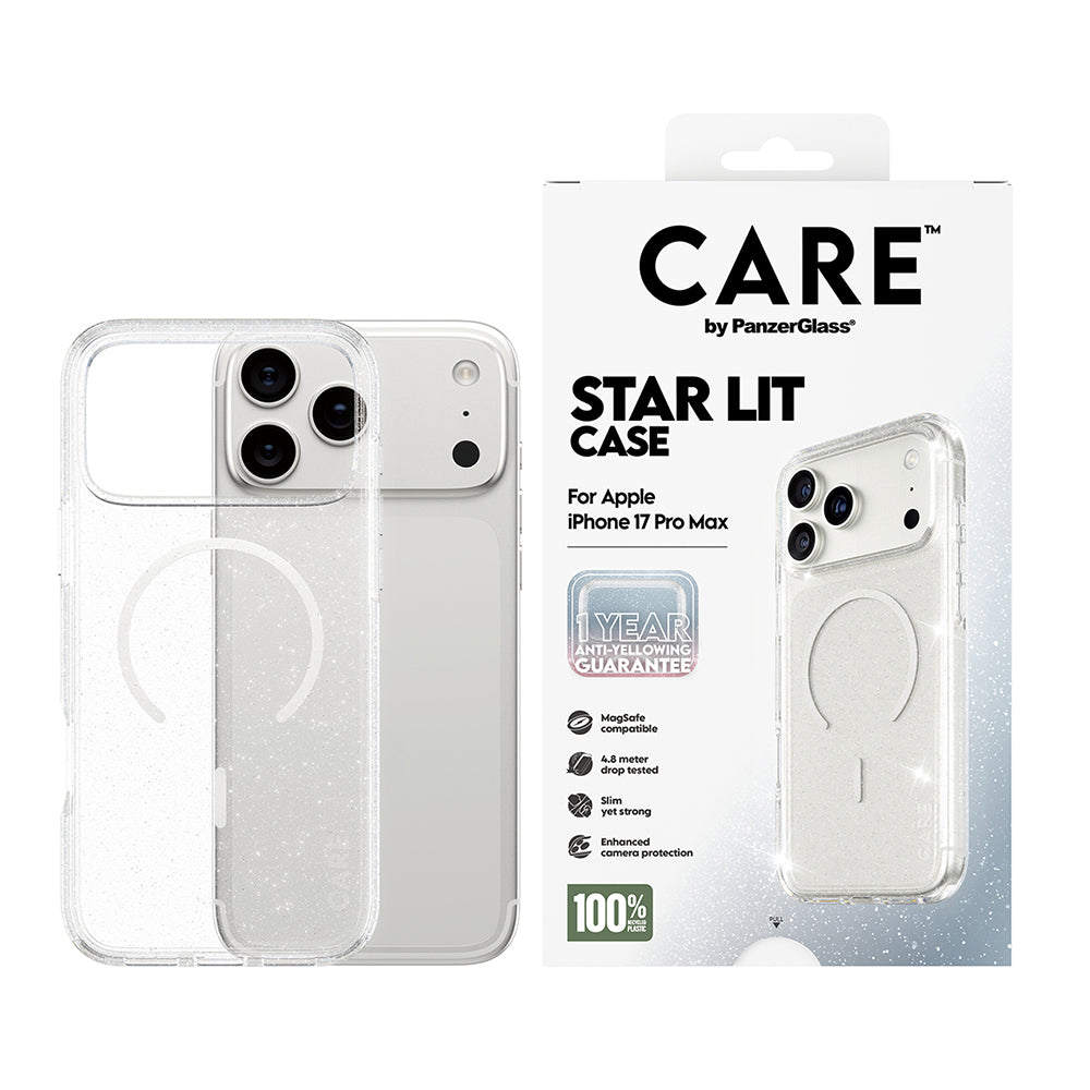 Etui MagSafe dla Apple iPhone 17 Pro Max, PanzerGlass, Care Urban Explorer Star Lit, Przezroczyste Białe