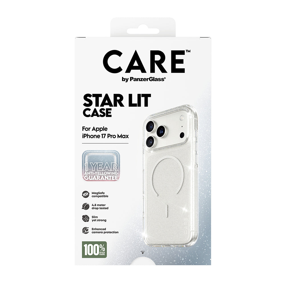 Etui MagSafe dla Apple iPhone 17 Pro Max, PanzerGlass, Care Urban Explorer Star Lit, Przezroczyste Białe