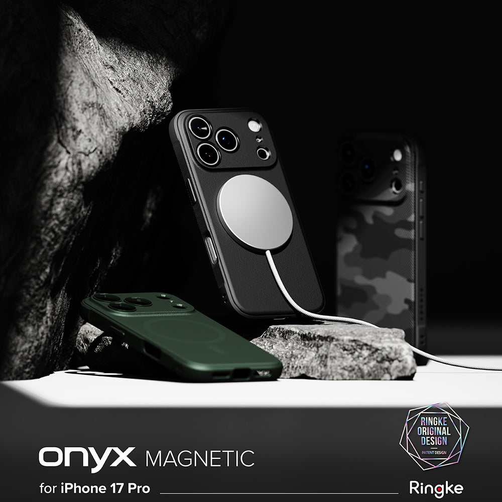 Etui MagSafe dla Apple iPhone 17 Pro Max, Ringke, Onyx, Czarne