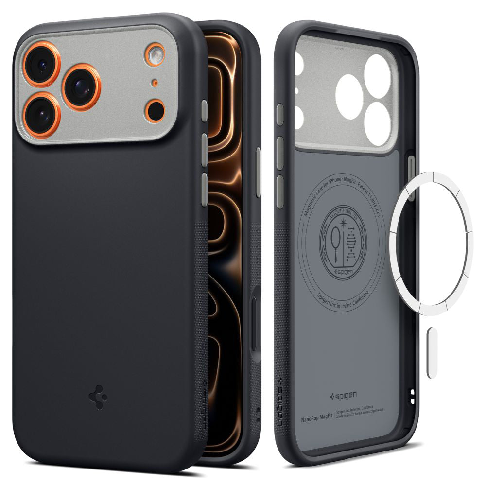 Etui MagSafe dla Apple iPhone 17 Pro Max, Spigen, Caseology Nano Pop, Czarne
