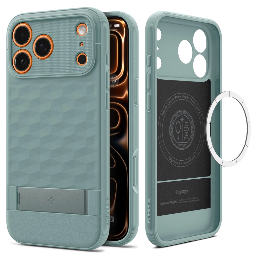 Etui MagSafe dla Apple iPhone 17 Pro Max, Spigen, Caseology Parallax S, Zielony ACS09912
