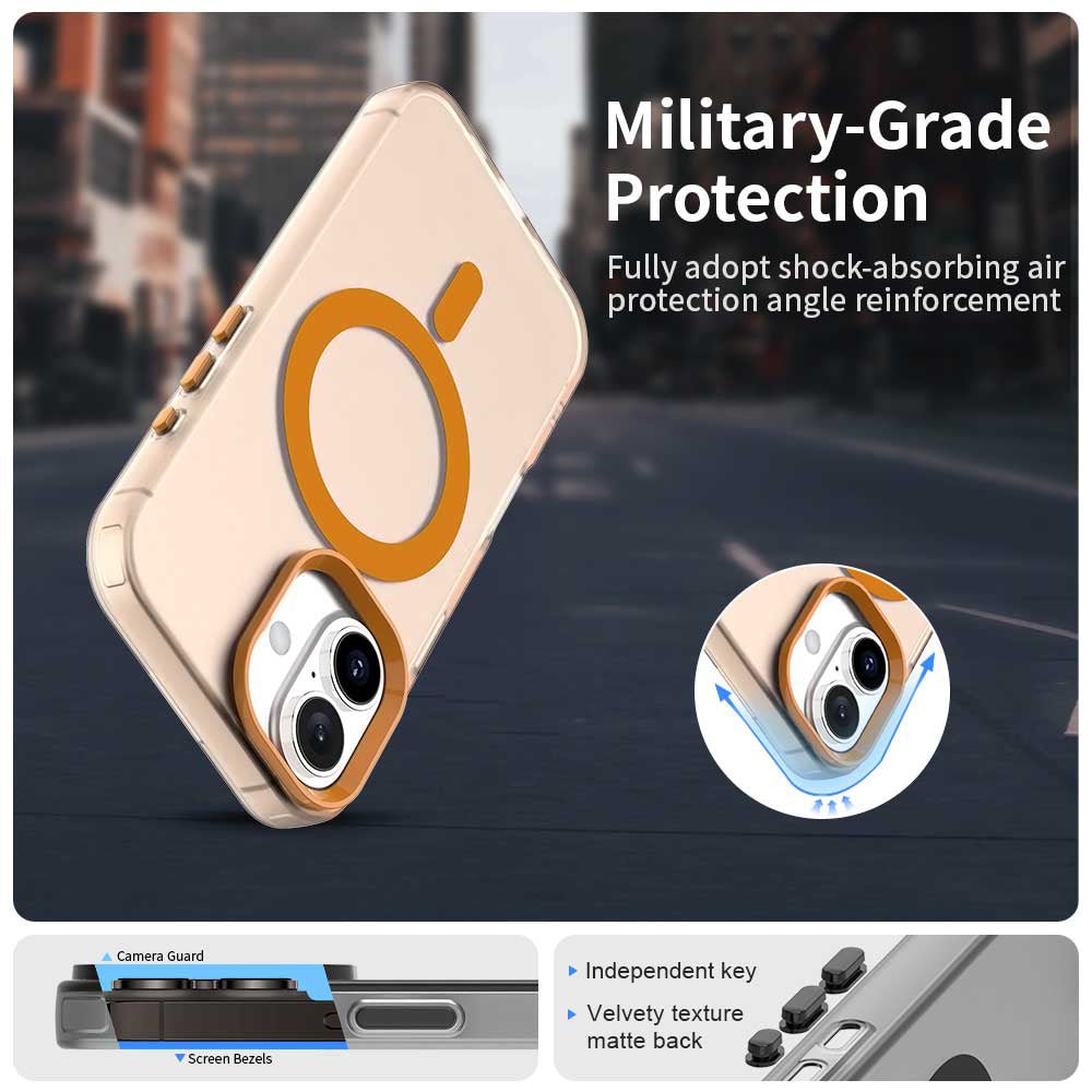 Etui MagSafe dla Apple iPhone 17 Pro Max, Techsuit, CandyCase, Pomarańczowe