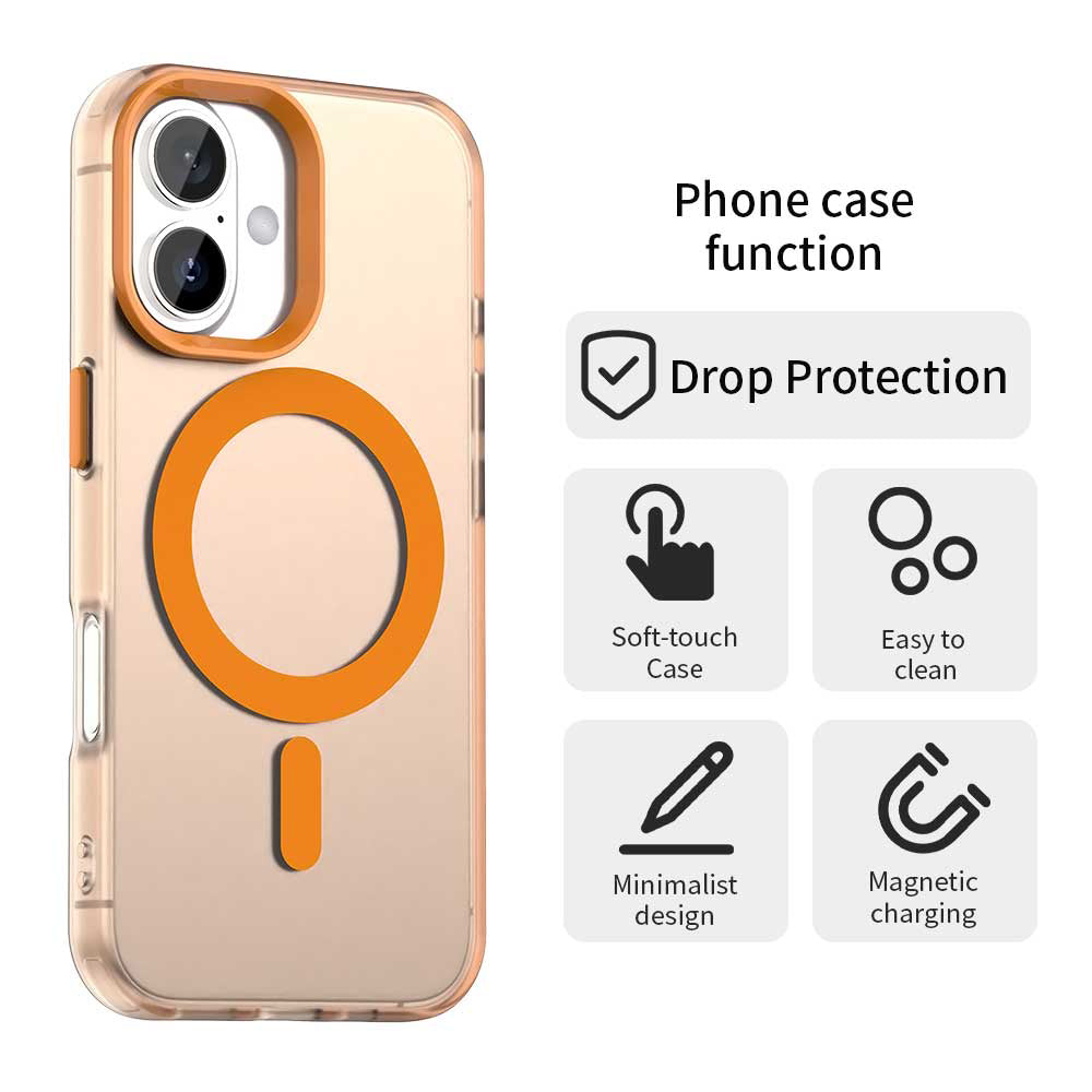 Etui MagSafe dla Apple iPhone 17 Pro Max, Techsuit, CandyCase, Pomarańczowe