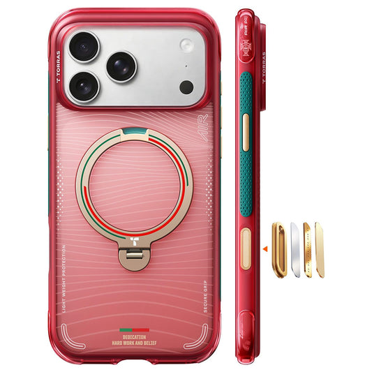 Etui MagSafe dla Apple iPhone 17 Pro Max, Torras, Ostand Q3 Air, Wave of Passion