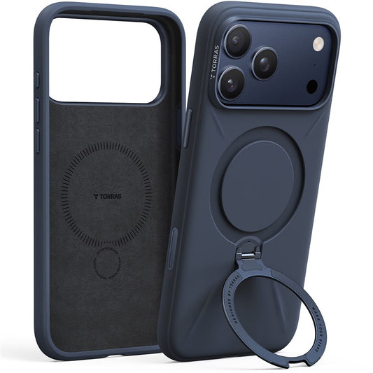 Etui MagSafe dla Apple iPhone 17 Pro Max, Torras, QPRO Silicone, Niebieskie