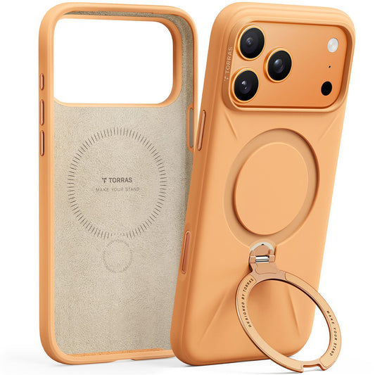 Etui MagSafe dla Apple iPhone 17 Pro Max, Torras, QPRO Silicone, Pomarańczowe