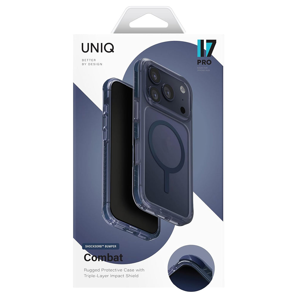Etui MagSafe dla Apple iPhone 17 Pro Max, UNIQ, Combat MagClick, Niebieskie