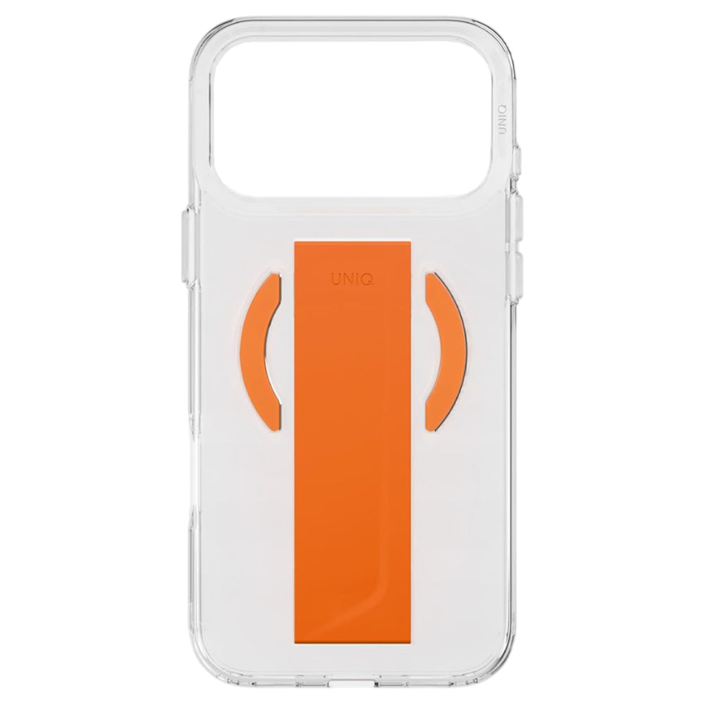 Etui MagSafe do Apple iPhone 17 Pro Max, UNIQ, Heldro Air MagClick, Przezroczysto-Pomarańczowe