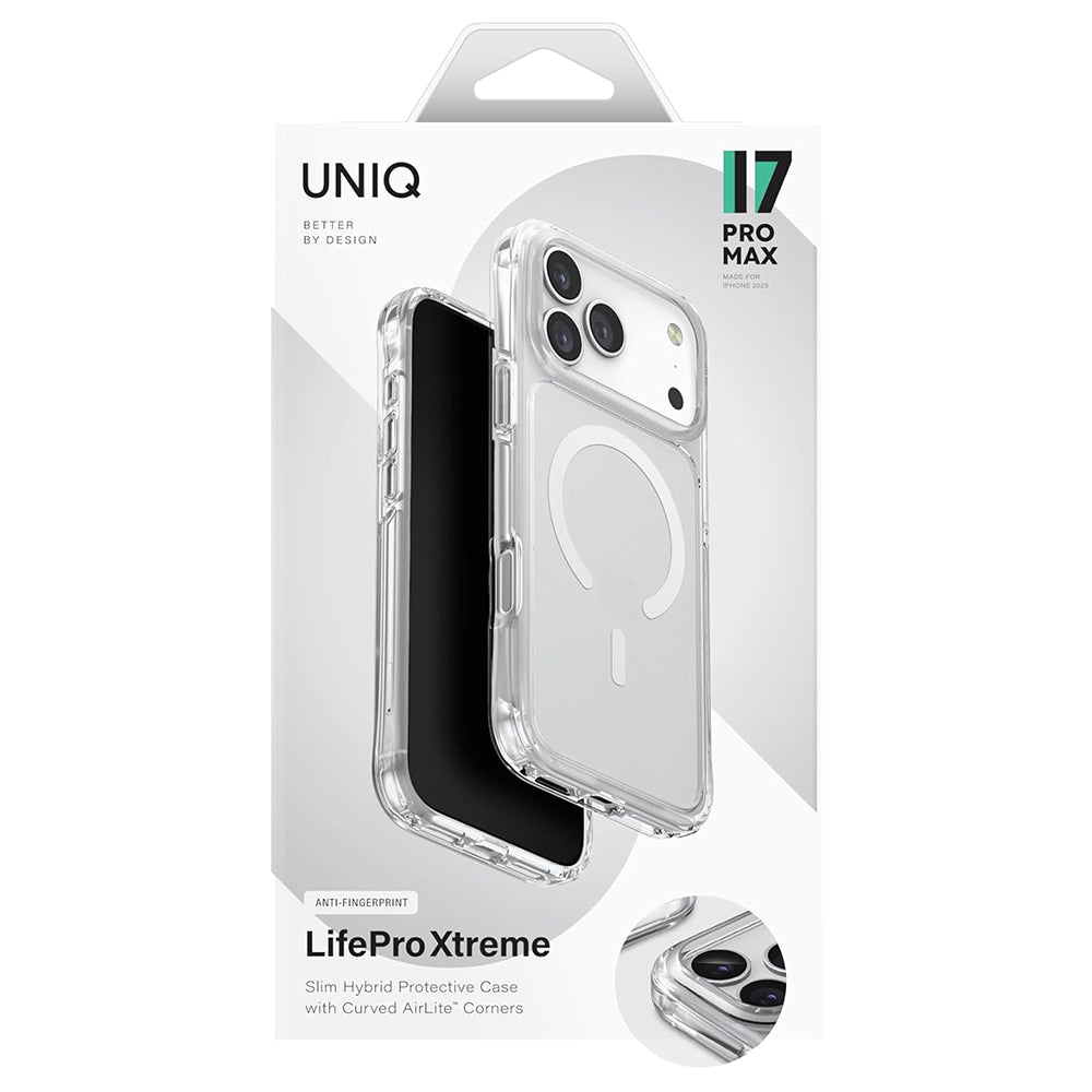Etui MagSafe dla Apple iPhone 17 Pro Max, UNIQ, LifePro Xtreme MagClick, Przezroczyste