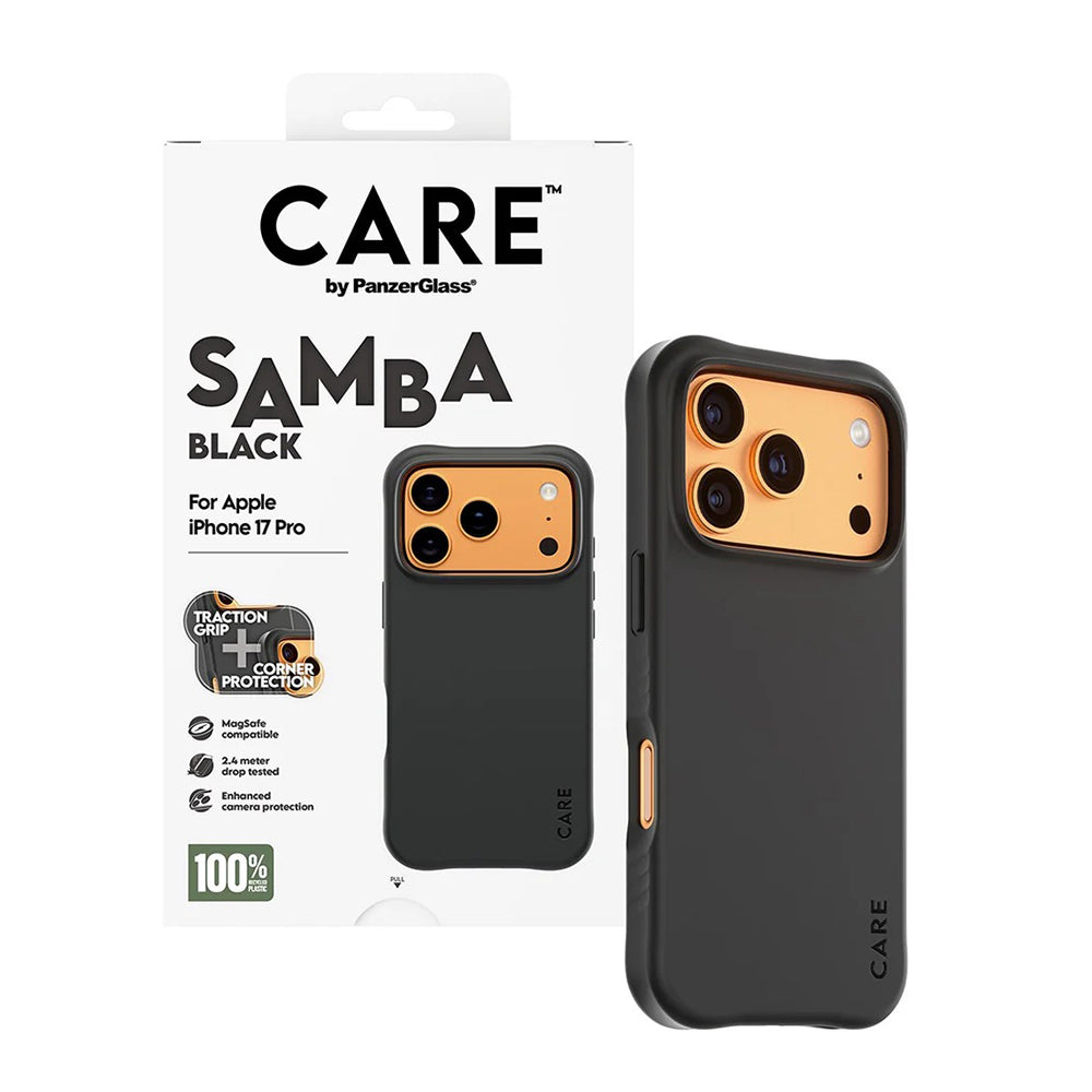 MagSafe Case for Apple iPhone 17 Pro, PanzerGlass, Fashionable Care, Black