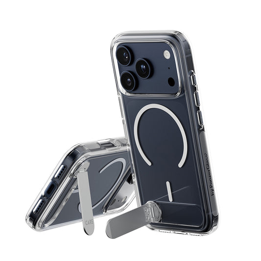 Etui MagSafe dla Apple iPhone 17 Pro, PanzerGlass, z funkcją podstawki, Przezroczyste