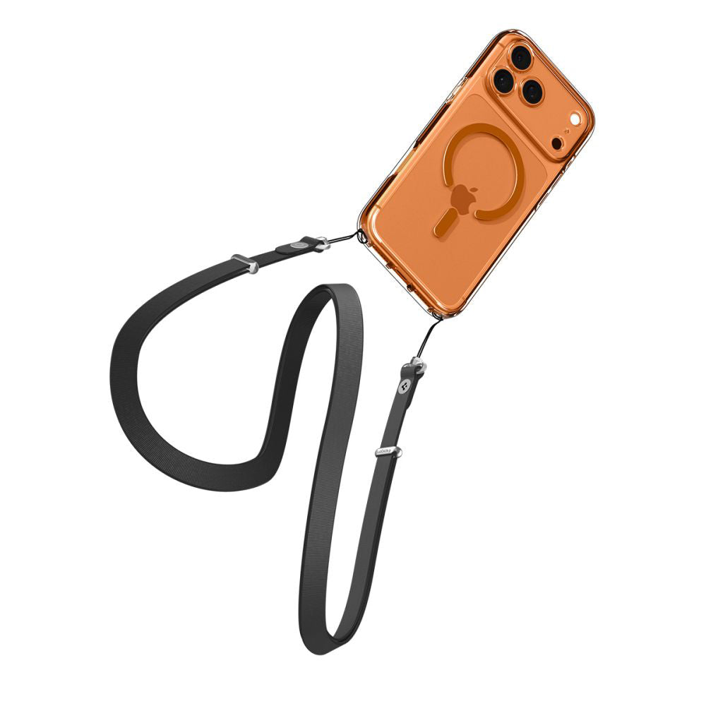 Etui MagSafe dla Apple iPhone 17 Pro, Spigen, Ultra Hybrid, Przezroczyste Pomarańczowe ACS11112