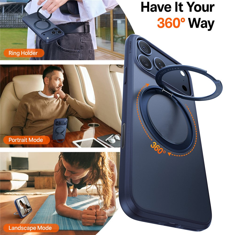 Etui MagSafe dla Apple iPhone 17 Pro, Torras, Ostand Pro, Granatowy