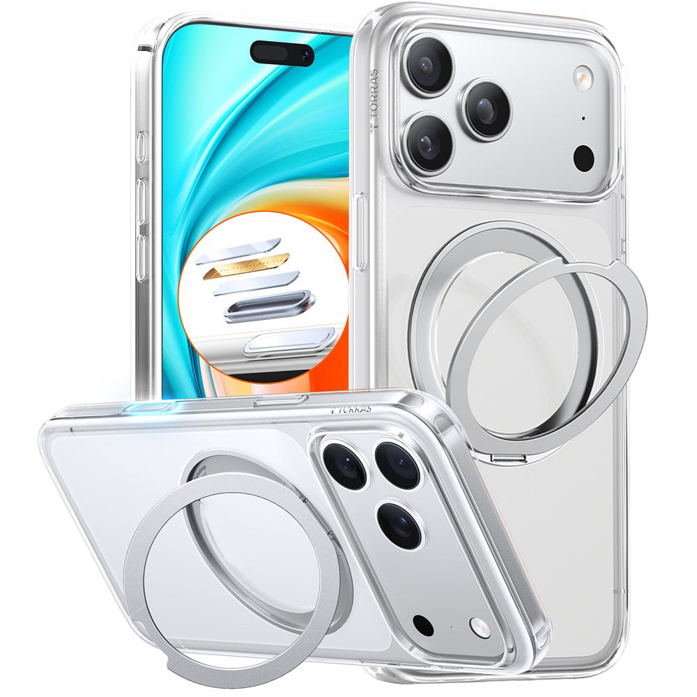 Etui MagSafe dla Apple iPhone 17 Pro, Torras, Ostand Pro, Przezroczyste