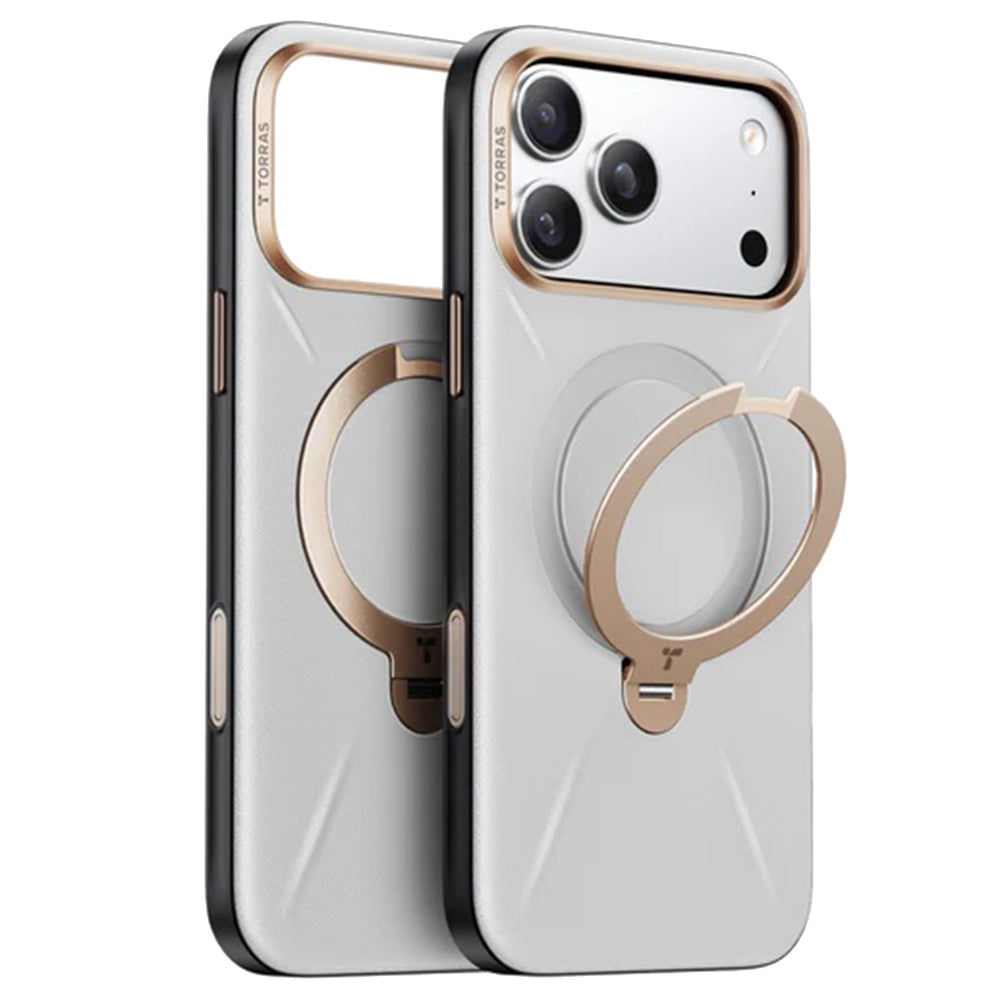 Etui MagSafe dla Apple iPhone 17 Pro, Torras, QPRO Leather, Szare