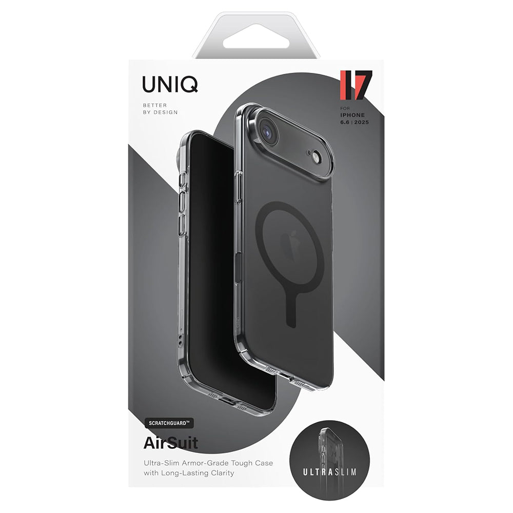 Etui MagSafe dla Apple iPhone 17 Pro, UNIQ, AirSuit MagClick, Czarne