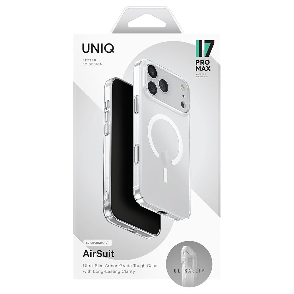 Etui MagSafe dla Apple iPhone 17 Pro, UNIQ, AirSuit MagClick, Przezroczyste