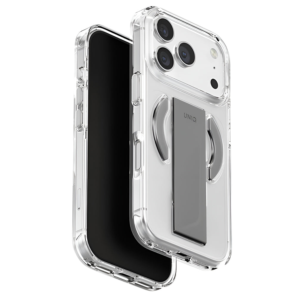 Etui MagSafe dla Apple iPhone 17 Pro, UNIQ, Heldro Air MagClick, Szary Przezroczysty