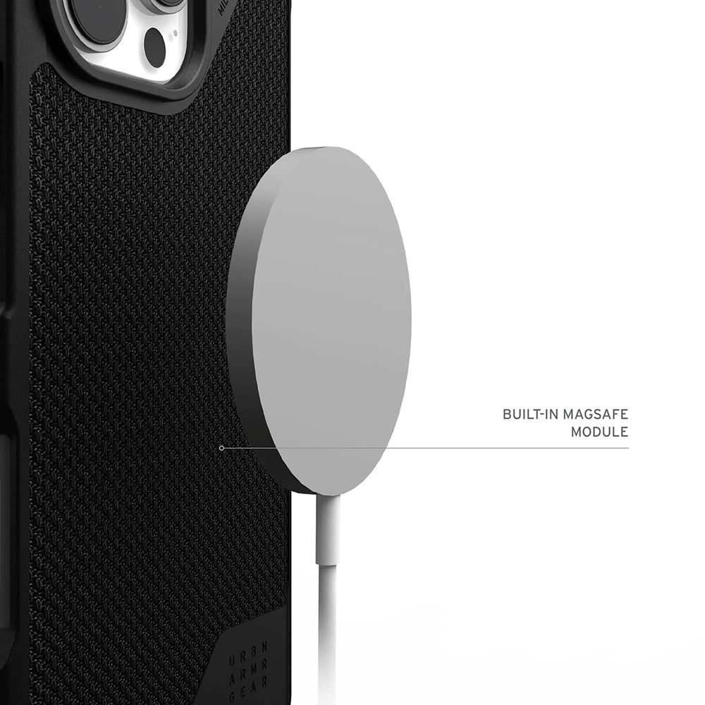 MagSafe Case for Apple iPhone 17 Pro, Urban Armor Gear, Metropolis LT Kevlar, Black