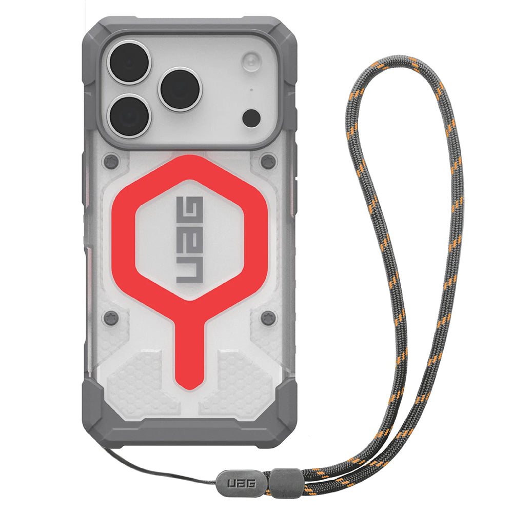 Etui MagSafe dla Apple iPhone 17 Pro, Urban Armor Gear, Pathfinder Clear with Lanyard, Różowe