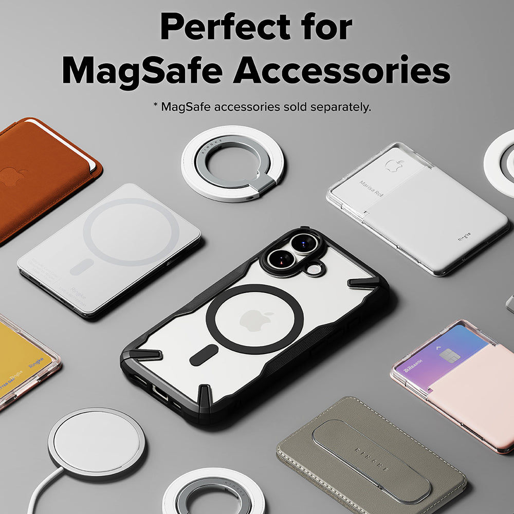 Etui MagSafe dla Apple iPhone 17, Ringke, Fusion X, Czarne