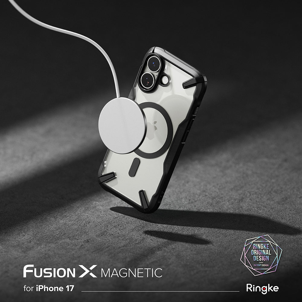 Etui MagSafe dla Apple iPhone 17, Ringke, Fusion X, Czarne