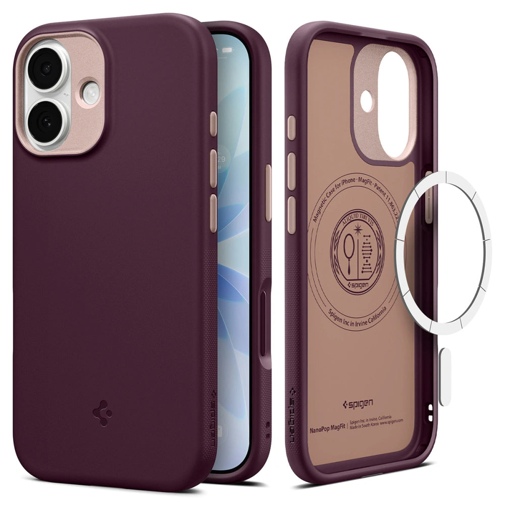 Etui MagSafe dla Apple iPhone 17, Spigen, Caseology Nano Pop, Wiśniowy ACS10365