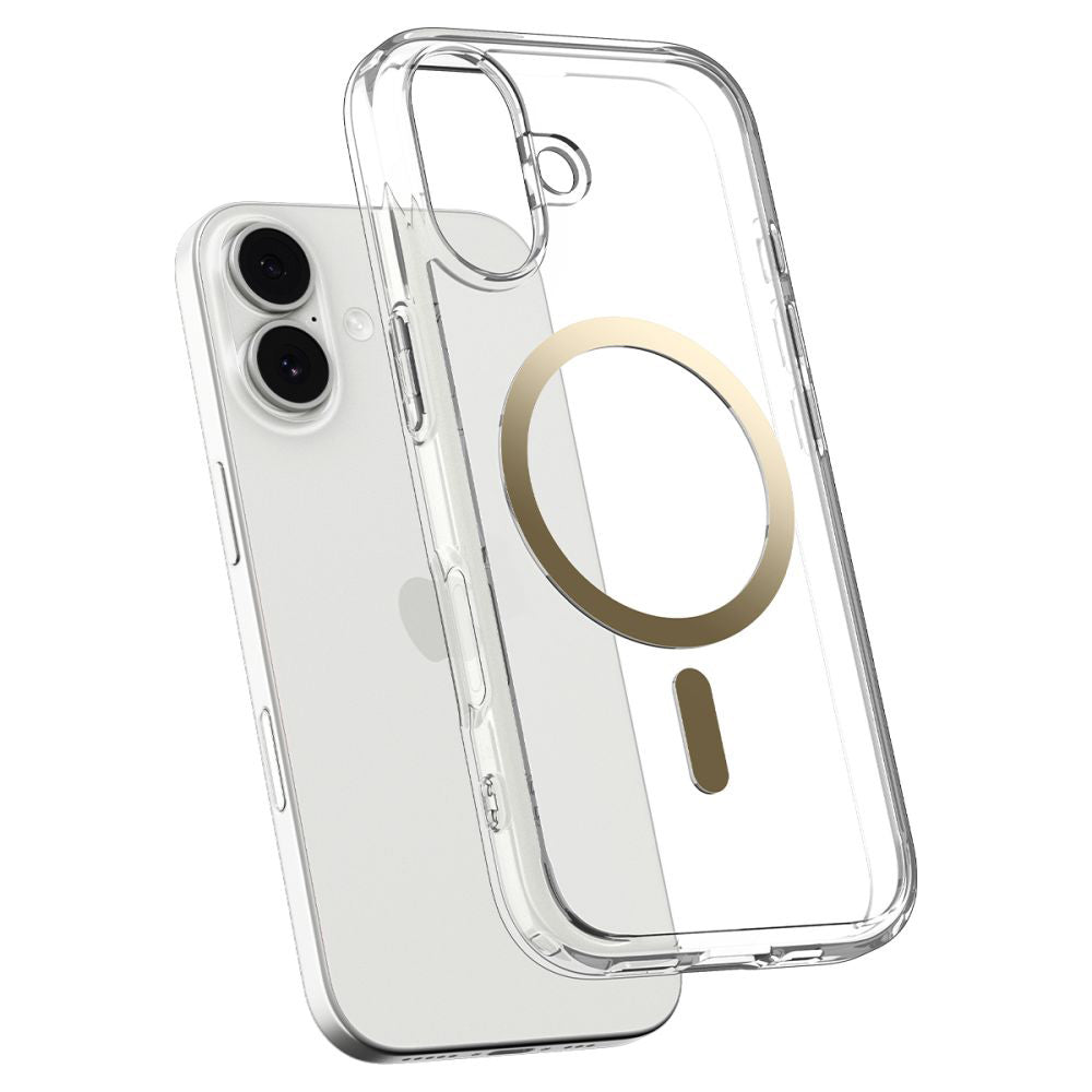 Etui MagSafe dla Apple iPhone 17, Spigen, Ultra Hybrid, Przezroczyste Złote ACS10382