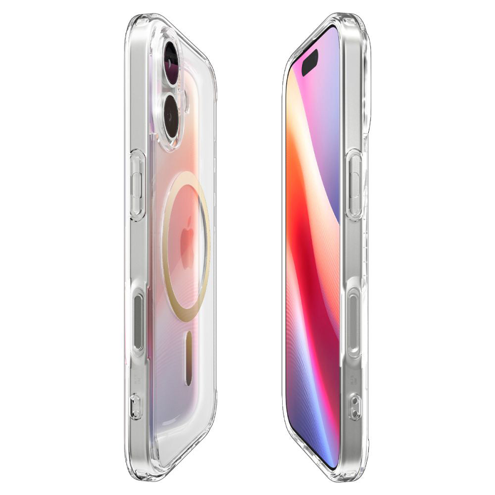 Etui MagSafe dla Apple iPhone 17, Spigen, Ultra Hybrid, Przezroczyste Złote ACS10382