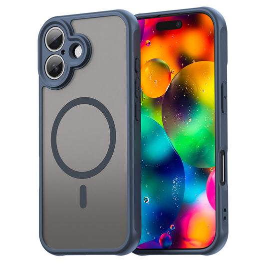 MagSafe Case for Apple iPhone 17, Techsuit, HaloFrost II, Navy Blue