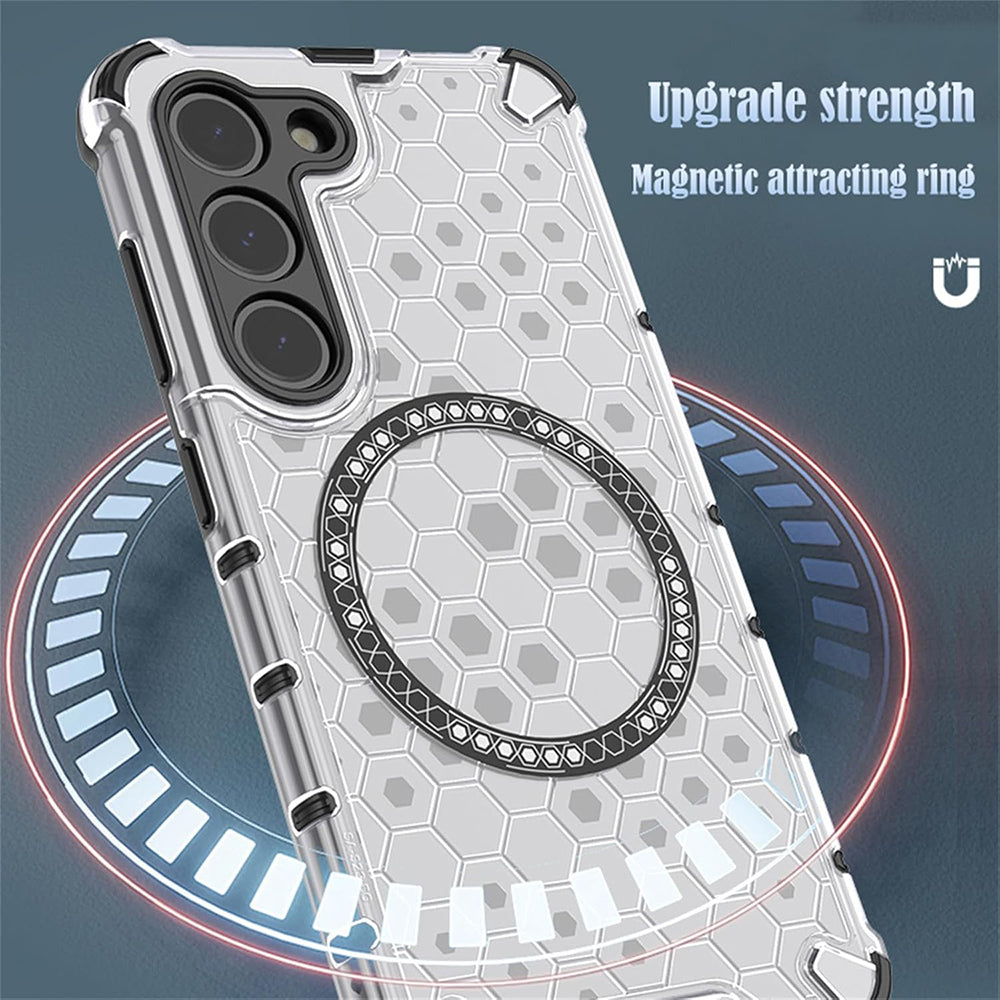 Etui MagSafe dla Apple iPhone 17, Techsuit, HoneyComb Shield, Białe