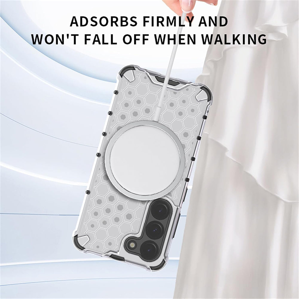Etui MagSafe dla Apple iPhone 17, Techsuit, HoneyComb Shield, Białe