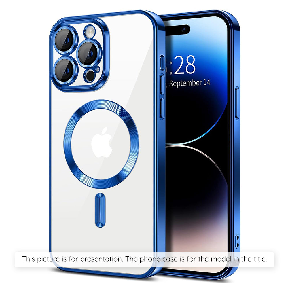 Etui MagSafe dla Apple iPhone 17, Techsuit, Luxury Crystal, Ciemnoniebieskie