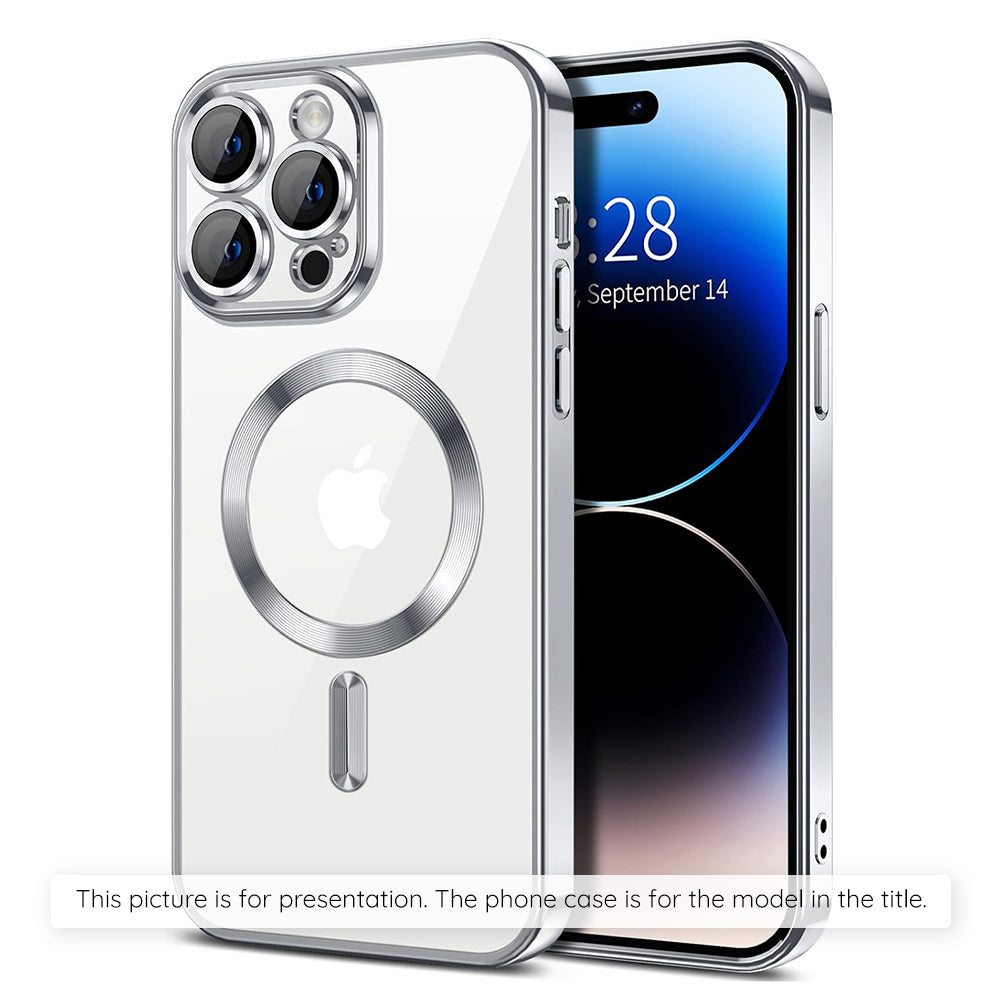 Etui MagSafe dla Apple iPhone 17, Techsuit, Luxury Crystal, Srebrne